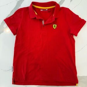 Scuderia Ferrari Boys Red Polo Size EU 140 US 8-10 Kids